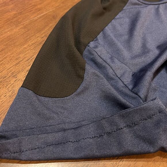 Spyder Active Pro WB Short Sleeve Blue Black Shirt Men’s Sz M Athleisure Top - Picture 7 of 9